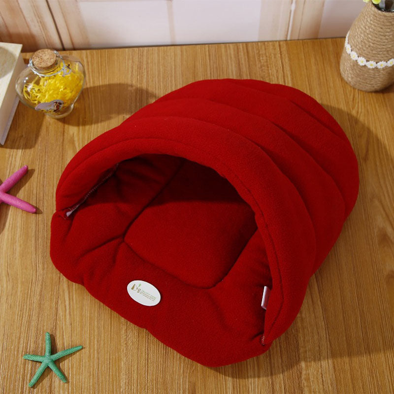 Warm Sleeping Fleece Dog Bed