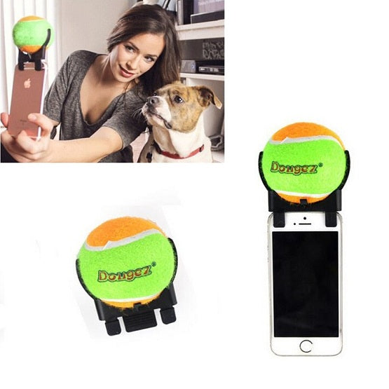 Dog selfie stick ball