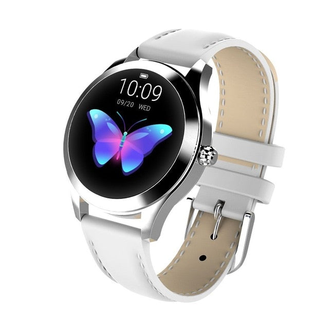 IP68 Waterproof Smart Watch Women Lovely Bracelet Heart Rate Monitor Sleep Monitoring Smartwatch Connect IOS Android KW10 band