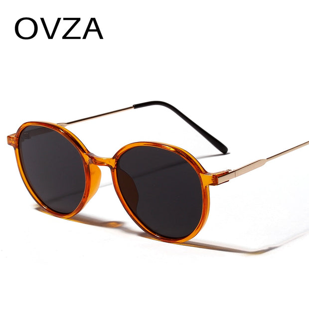 OVZA High Quality Retro Sunglasses for Women Brand Designed Round Vintage Sunglasses Men 2019 New UV400 Eyeglasses S0069