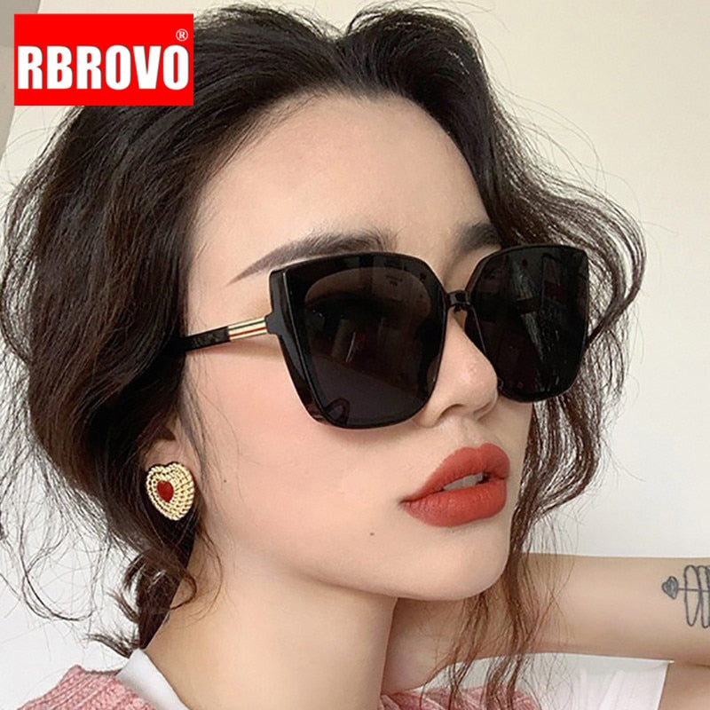 RBROVO Cateye Designer Sunglasses Women 2019 High Quality Retro Sunglasses Women Square Glasses Women/Men Luxury Oculos De Sol