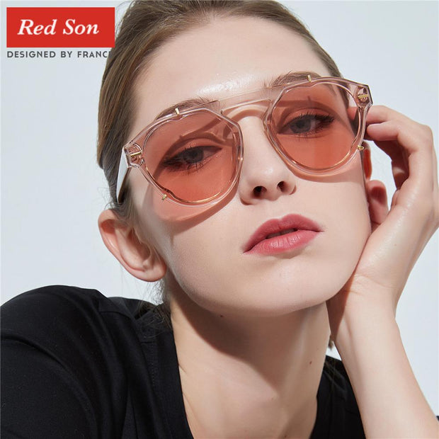 Red Son 2019 Brand Design Polarized Sunglasses Women  Vintage Sun Glasses fashion Shades eyewears UV400 Big Frame