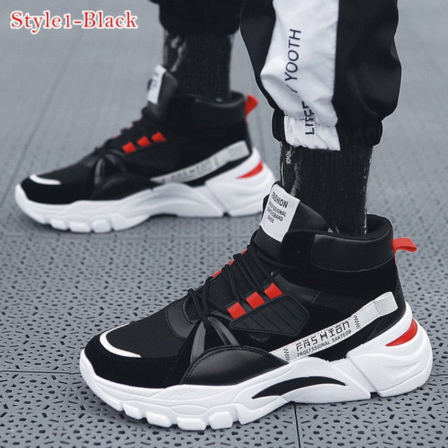 LASPERAL New Men Casual Shoes Lac-Up Men Shoes Winter Fashion Female Clunky Sneaker Casual Platform High Heel Dad Shoes 39-44