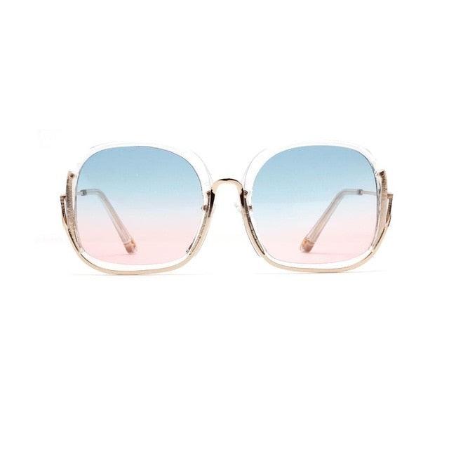 Red Son 2019 fashion big box ladies metal plastic glasses sunglasses fashion trend street shot sunglasses ladies UV400