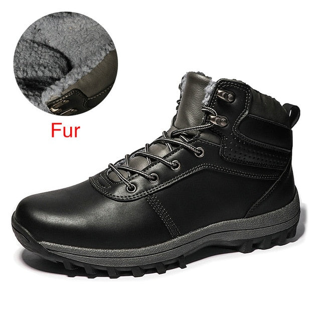 DEKABR 2020 Brand Winter Genuine Leather Ankle Snow Men Boots With Fur Plush Warm Men Casual Boots High Quality Waterproof Boots