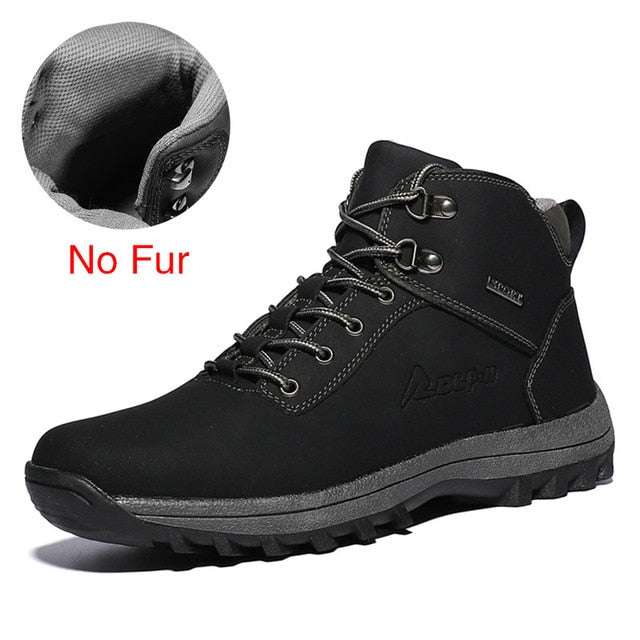 DEKABR 2020 Brand Winter Genuine Leather Ankle Snow Men Boots With Fur Plush Warm Men Casual Boots High Quality Waterproof Boots