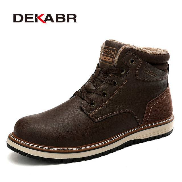 DEKABR 2020 New Snow Boots Protective and Wear-resistant Sole Man Boots Warm and Comfortable Winter Walking Boots Big Size 39-46