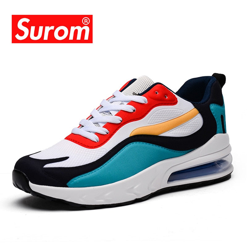 SUROM 2020 Spring New Fashion Women's Sneakers Luxury Brand Training Shoes Female Breathable Lace Up Lightweight Jogging Flats