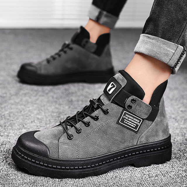 2020 Fashion Winter Men's Boots PULeather Male Waterproof Shoes Chaussure Mans Casual Shoes For Men Boots Footwear Male Sneakers