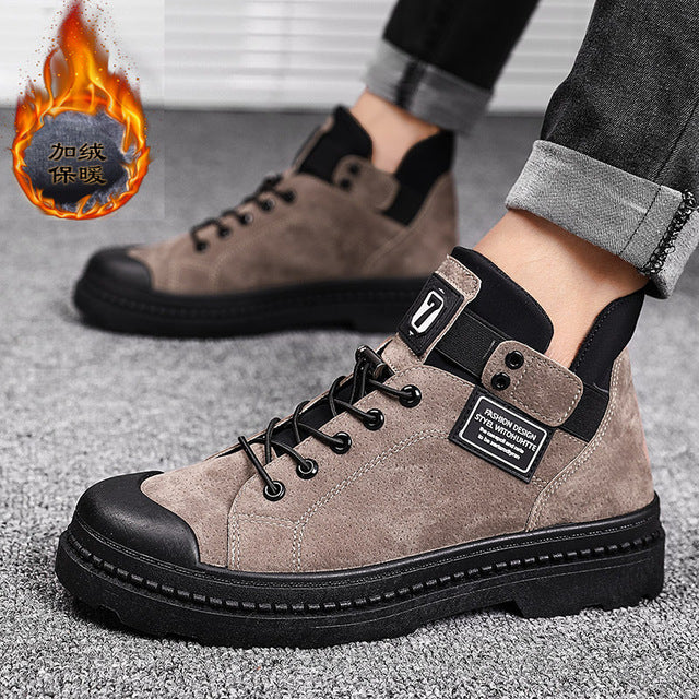 2020 Fashion Winter Men's Boots PULeather Male Waterproof Shoes Chaussure Mans Casual Shoes For Men Boots Footwear Male Sneakers