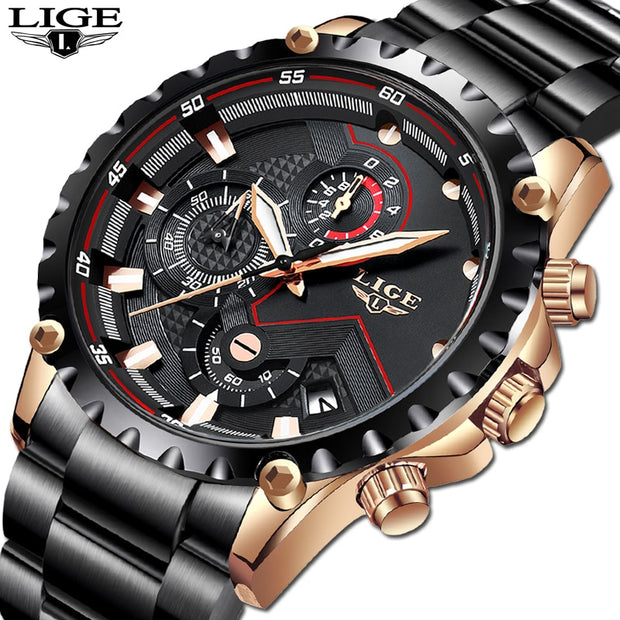 LIGE Brand Men's Fashion Watches Men Sport NAVI FORCE Quartz Watch Man Creative  Military Clock Wrist watches Relogio Masculino