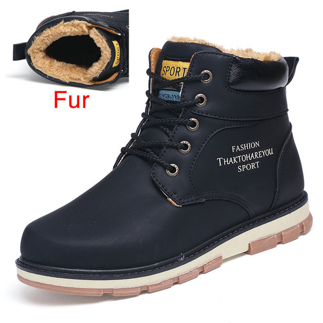 DEKABR Brand Hot Newest Keep Warm Winter Boots Men High Quality pu Leather Wear Resisting Casual Shoes Working Fashion Men Boots