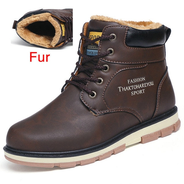 DEKABR Brand Hot Newest Keep Warm Winter Boots Men High Quality pu Leather Wear Resisting Casual Shoes Working Fashion Men Boots