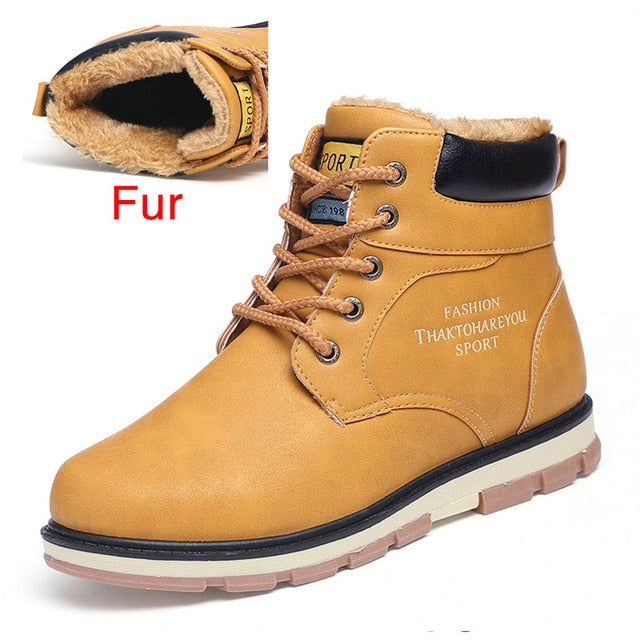 DEKABR Brand Hot Newest Keep Warm Winter Boots Men High Quality pu Leather Wear Resisting Casual Shoes Working Fashion Men Boots