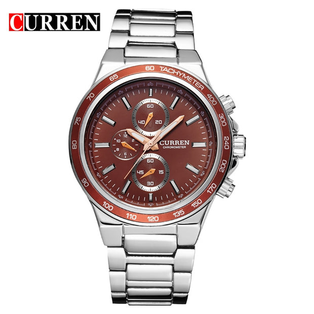 CURREN Fashion Casual Analog Military Sport Men Watch Stainless Steel Quartz Wristwatch relogio masculino Horloges Mannens Saat