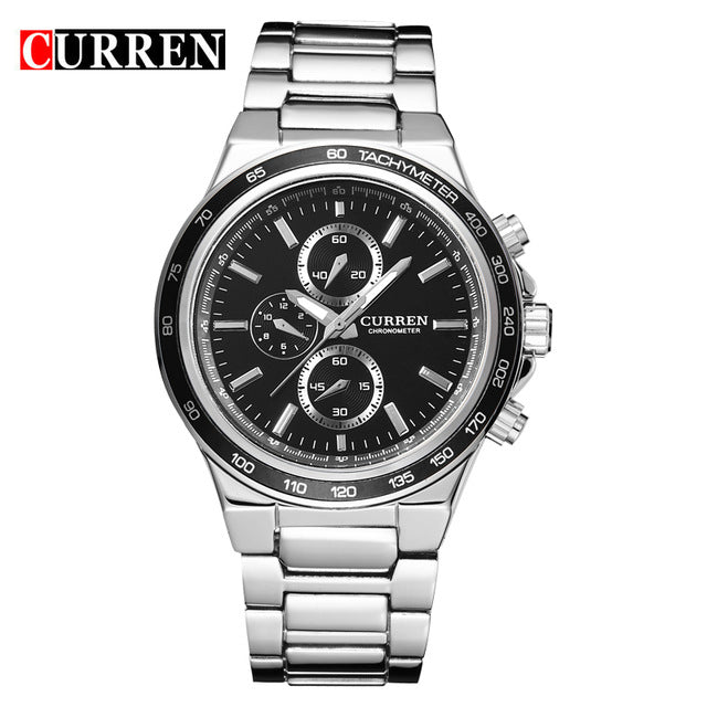 CURREN Fashion Casual Analog Military Sport Men Watch Stainless Steel Quartz Wristwatch relogio masculino Horloges Mannens Saat