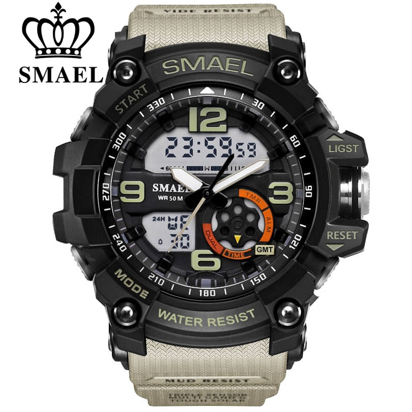 SMAEL Brand Men Sport Watch LED Digital Waterproof Casual Shock Male Clocks Relogios Masculino Men's Gift Military Wrist Watches