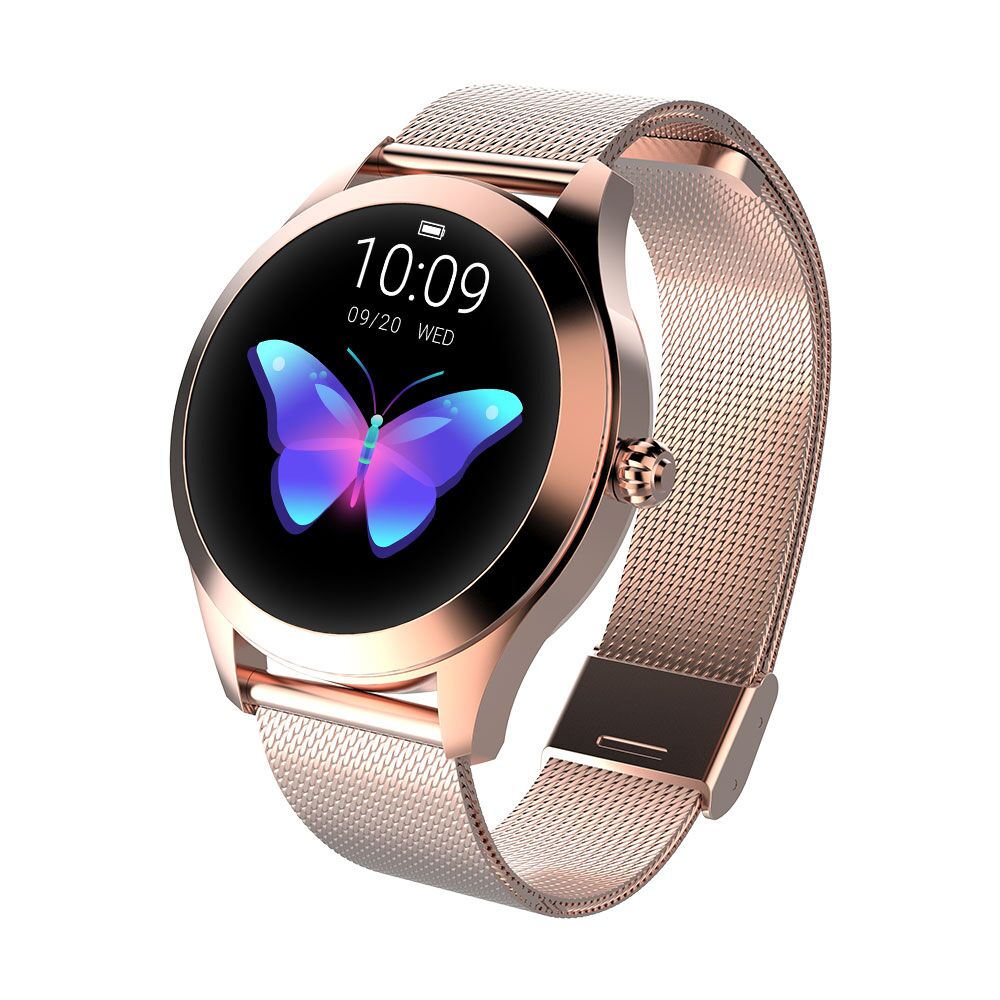 IP68 Waterproof Smart Watch Women Lovely Bracelet Heart Rate Monitor Sleep Monitoring Smartwatch Connect IOS Android KW10 band