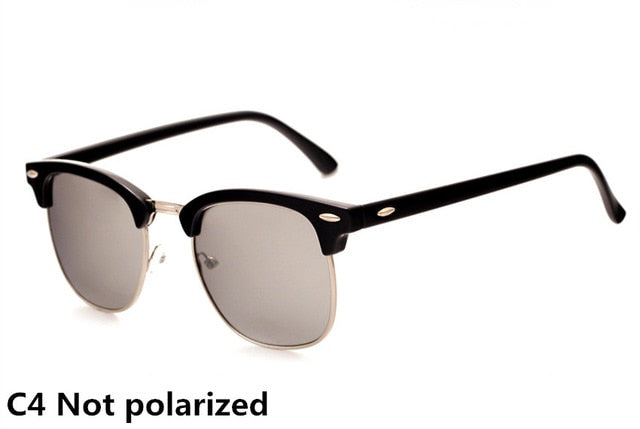 Classic Polarized Brand Designer Sunglasses Men Women Retro  High Quality Sun Glasses Rivet Female Male Fashion Mirror Sunglass