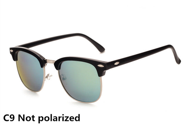 Classic Polarized Brand Designer Sunglasses Men Women Retro  High Quality Sun Glasses Rivet Female Male Fashion Mirror Sunglass