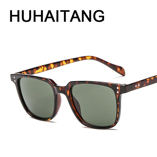 HUHAITANG Luxury Aviation Square Sunglasses Men Brand Designer Sunglass Vintage Sun Glasses For Women High Quality Sunglases