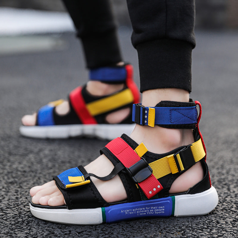 Men Shoes Summer High Top Sandals Fashion Men Gladiator Sandals Outdoor Casual  Sandals Shoes Men Sandales Homme 2019 Slides